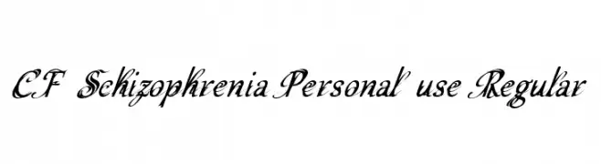 CF Schizophrenia Personal use Regular  Fuentes Gratis Descargar