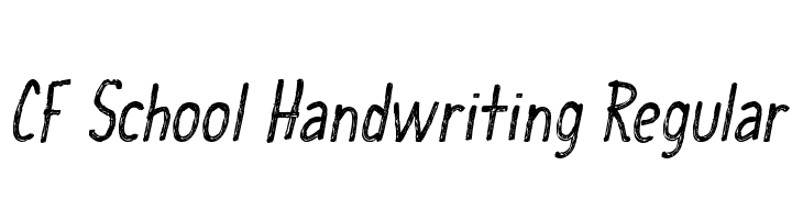 CF School Handwriting Regular  font caratteri gratis