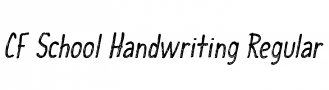 CF School Handwriting Regular  नि: शुल्क फ़ॉन्ट्स डाउनलोड