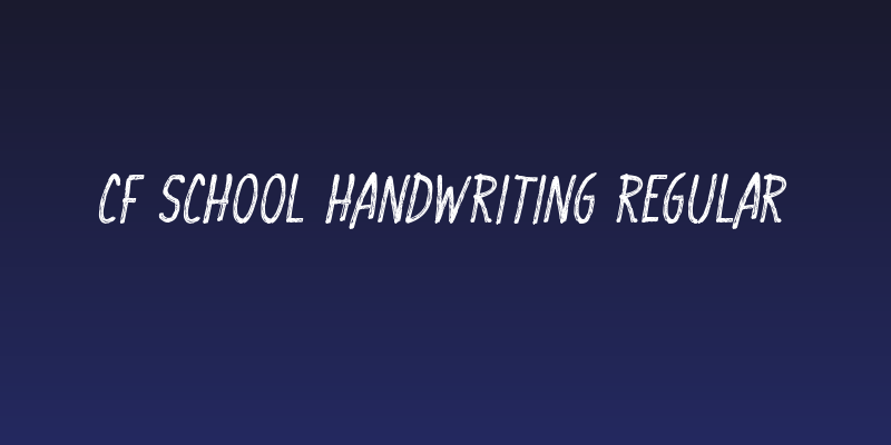CF School Handwriting Regular Social Header