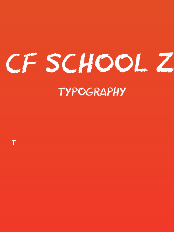 CF School Zone Poster
