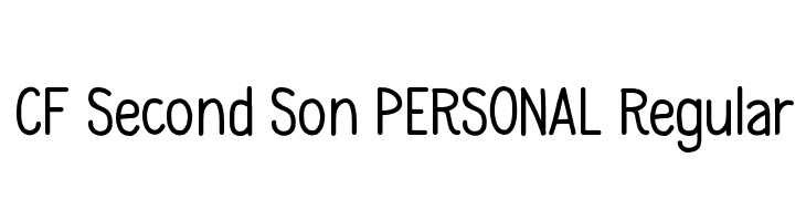 CF Second Son PERSONAL Regular Font