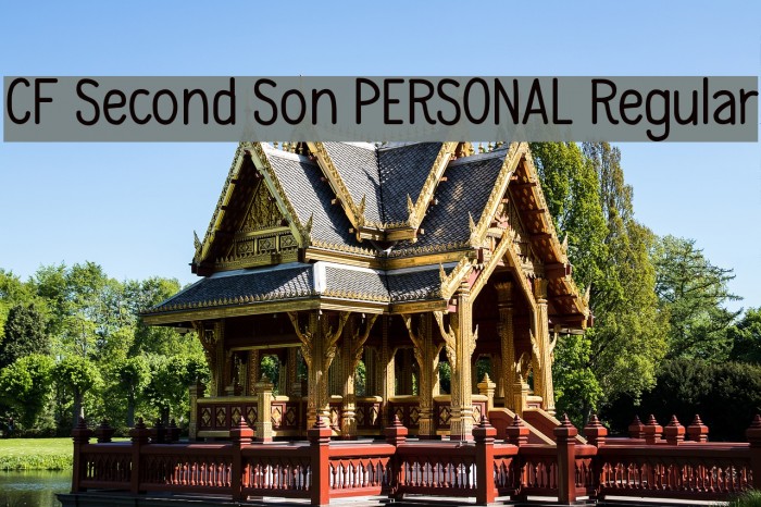 CF Second Son PERSONAL Regular Font examples