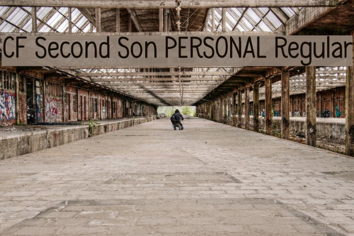 CF Second Son PERSONAL Regular Font examples
