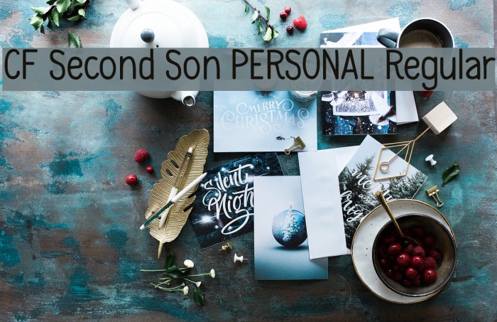 CF Second Son PERSONAL Regular Font examples