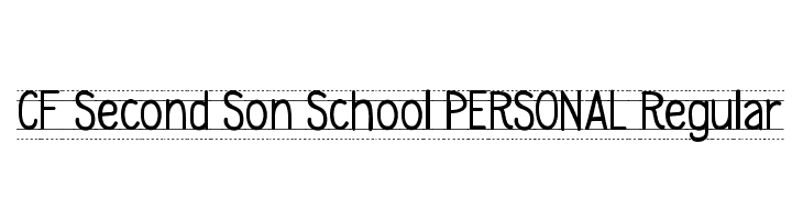 CF Second Son School PERSONAL Regular  नि: शुल्क फ़ॉन्ट्स डाउनलोड