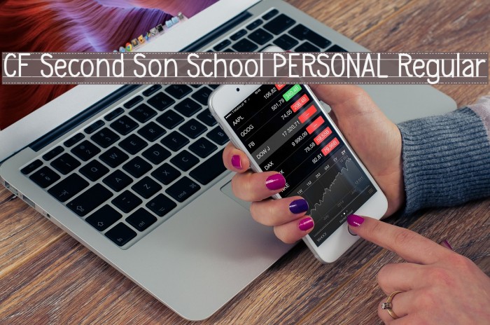 CF Second Son School PERSONAL Regular Font examples
