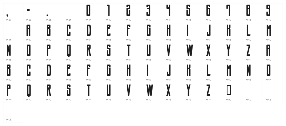 CF Showbizz PERSONAL Regular Character Map