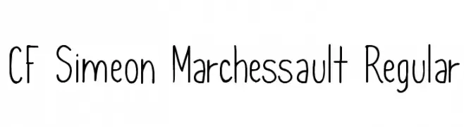 CF Simeon Marchessault Regular  नि: शुल्क फ़ॉन्ट्स डाउनलोड