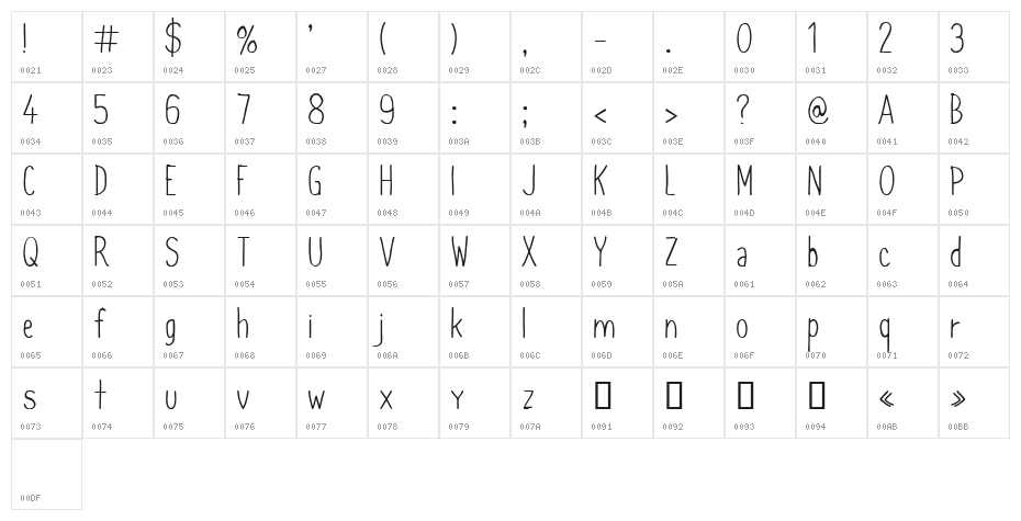 CF Simeon Marchessault Regular Character Map