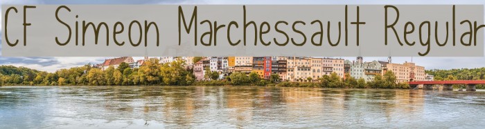 CF Simeon Marchessault Regular Font examples