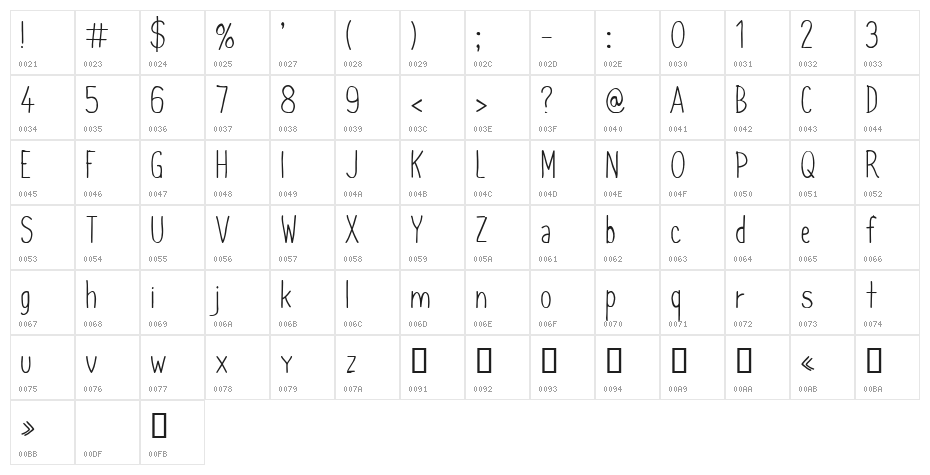 CF Simon Marchessault Regular Character Map