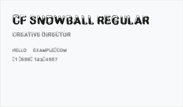 CF SnowBall Regular Business Card