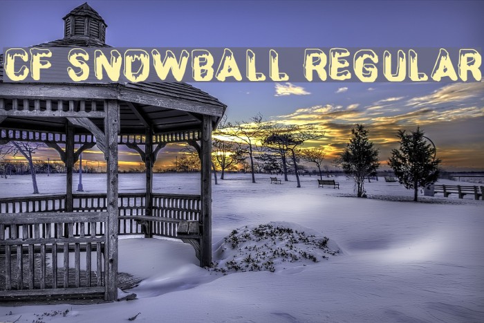 CF SnowBall Regular Font examples