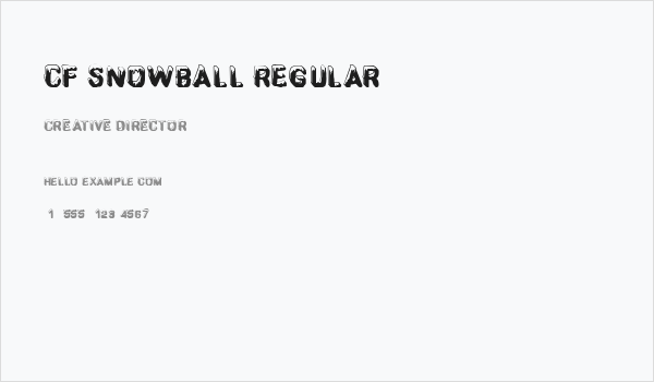 CF SnowBall Regular Business Card