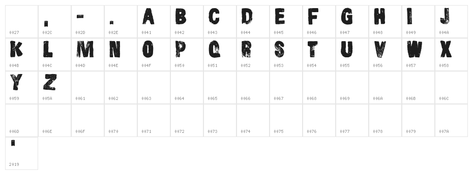 CF Snowboard Project PERSONAL Regular Character Map