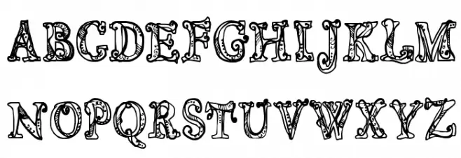 CF Sortilege Regular Font Litere mari