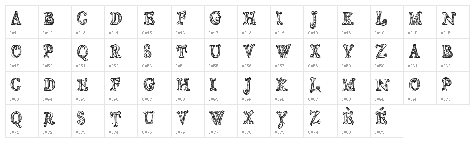 CF Sortilege Regular Character Map