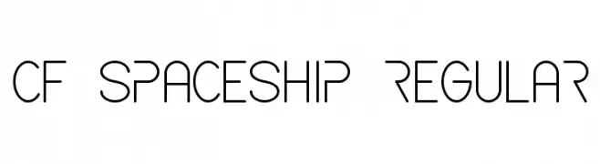 CF Spaceship Regular  नि: शुल्क फ़ॉन्ट्स डाउनलोड