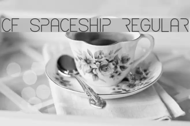 CF Spaceship Regular Font examples