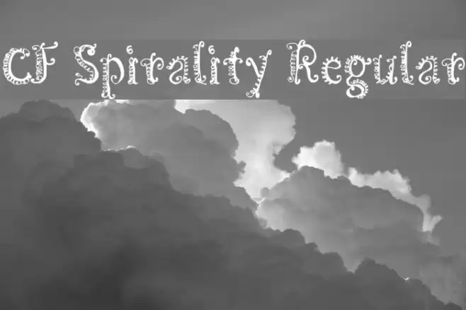 CF Spirality Regular Font examples