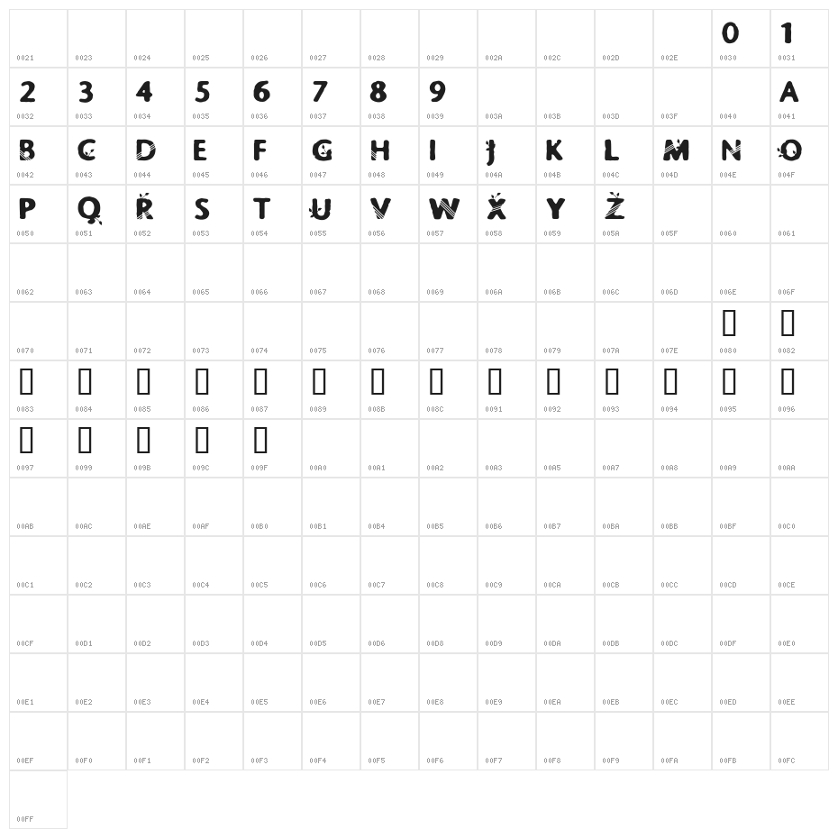CF Springtime Demo Regular Character Map