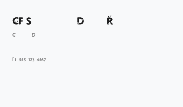 CF Springtime Demo Regular Business Card