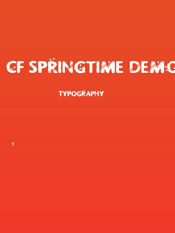 CF Springtime Demo Regular Poster