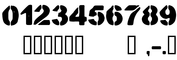 CF Stencil O Rama Stamp Regular Font OTHER CHARS