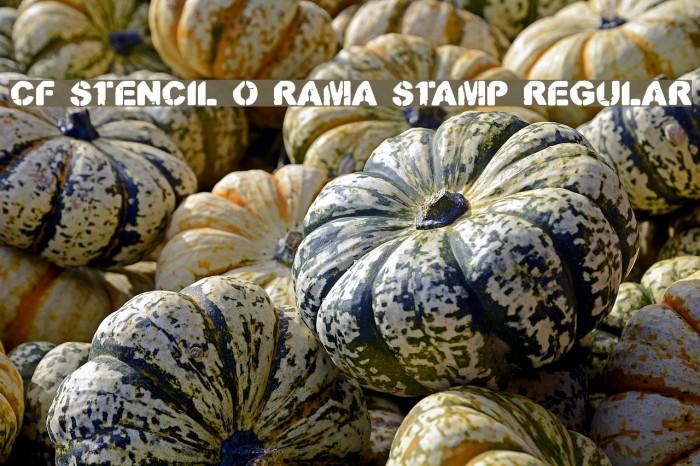 CF Stencil O Rama Stamp Regular Font examples