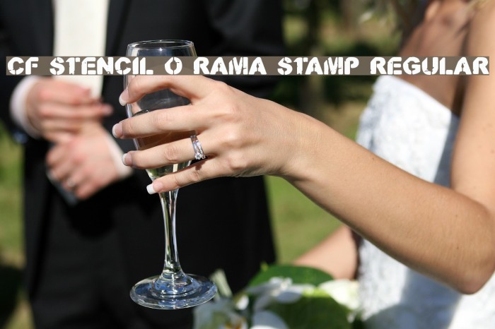 CF Stencil O Rama Stamp Regular Font examples