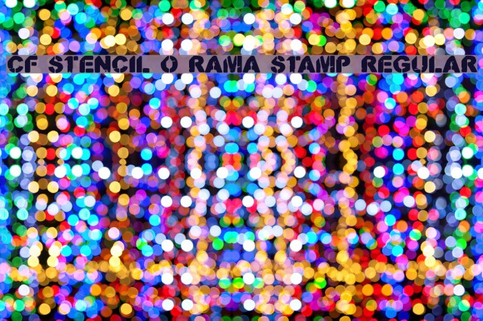 CF Stencil O Rama Stamp Regular Font examples
