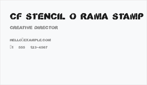 CF Stencil O Rama Stamp Regular Business Card