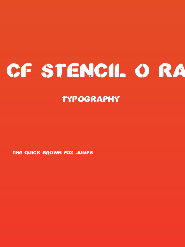 CF Stencil O Rama Stamp Regular Poster