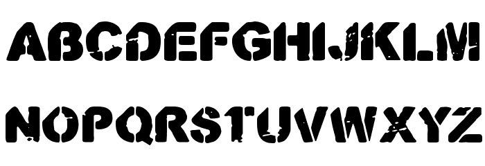 CF Stencil O Rama Stamp Regular Font LOWERCASE