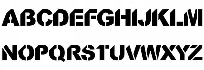 CF StencilOrama Regular Schriftart Groß