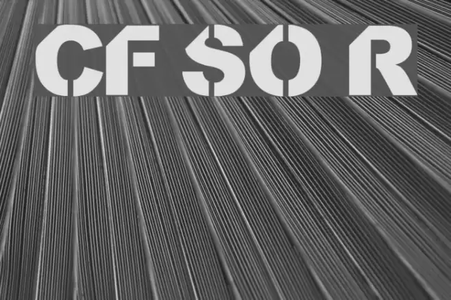 CF StencilOrama Regular Font examples