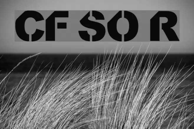 CF StencilOrama Regular Font examples