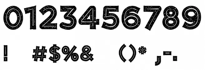 CF Tangerine Grunge Regular Font OTHER CHARS