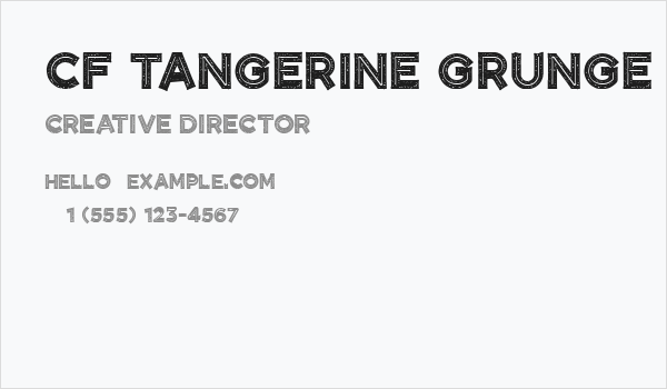 CF Tangerine Grunge Regular Business Card
