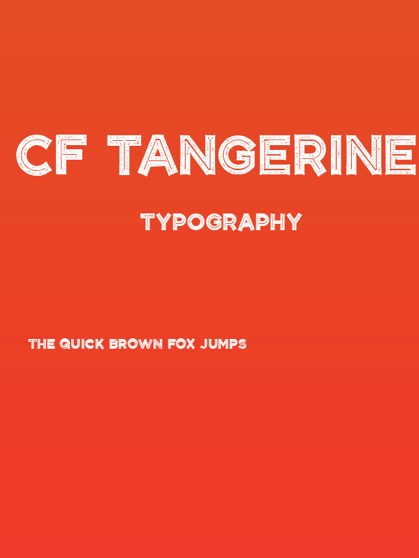 CF Tangerine Grunge Regular Poster