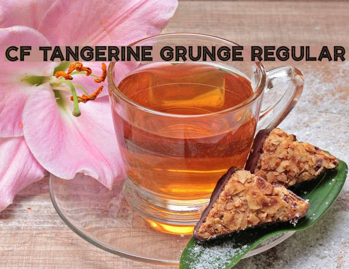 CF Tangerine Grunge Regular Fonte examples