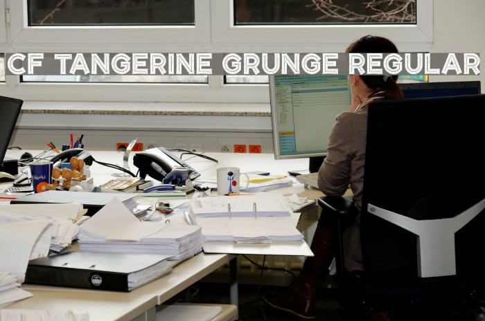 CF Tangerine Grunge Regular Fonte examples