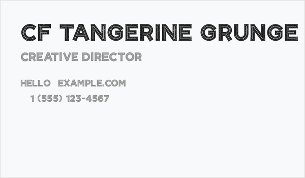 CF Tangerine Grunge Regular Business Card
