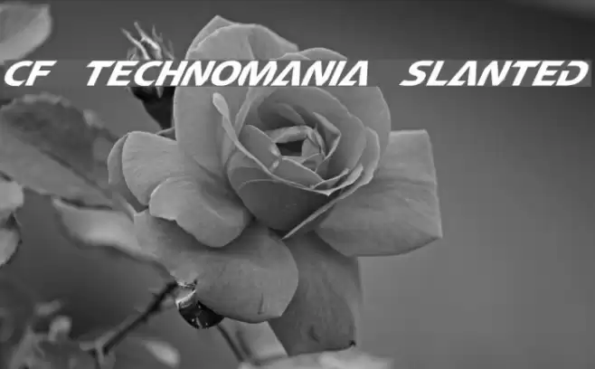 CF TechnoMania Slanted Font examples