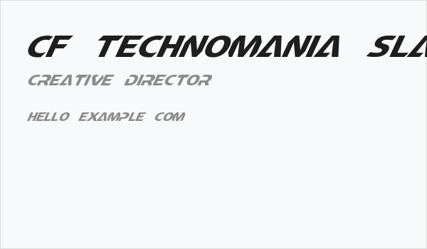 CF TechnoMania Slanted Business Card