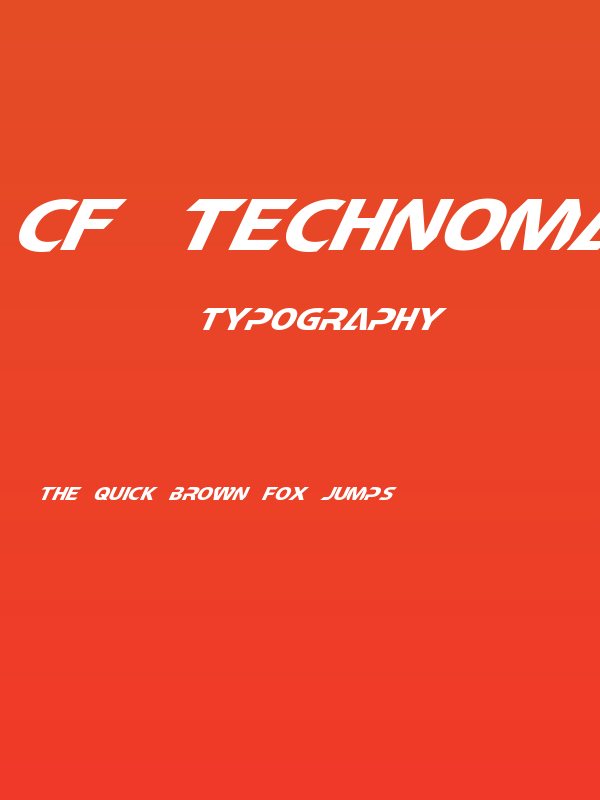 CF TechnoMania Slanted Poster
