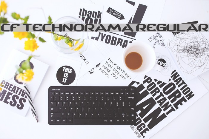 CF TechnoRama Regular Font examples