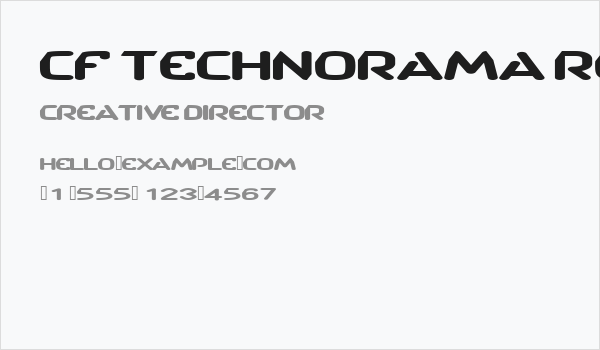 CF TechnoRama Regular Business Card