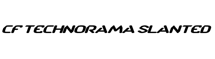 CF TechnoRama Slanted  Frei Schriftart Herunterladen